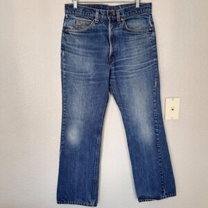 Vintage Levis 517 Orange Tab Mens 33x31 Blue Denim Bootcut Jeans Made in USA